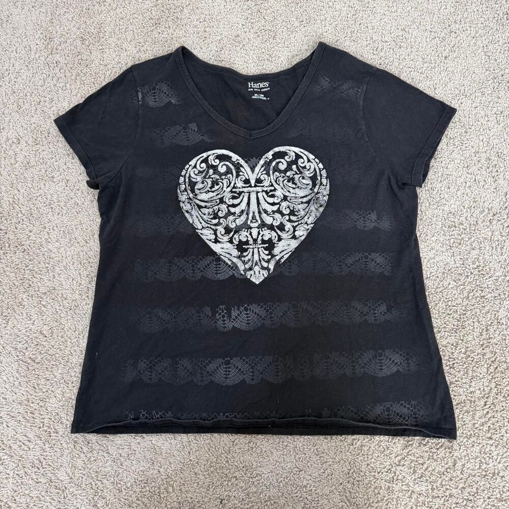 Hanes Women's Black T-shirt